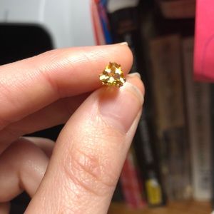 10k gold studs with citrine